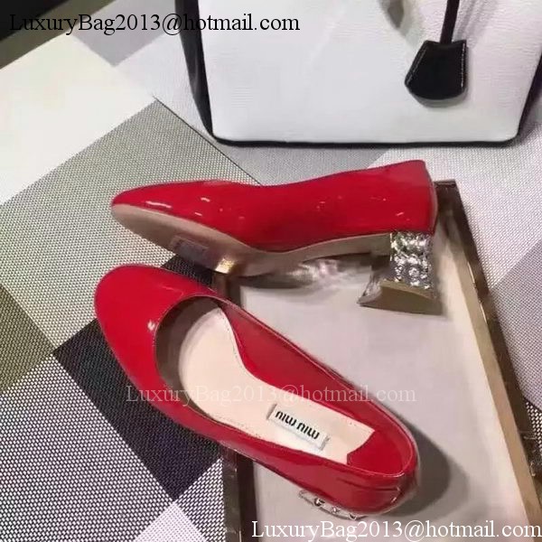 miu miu Leather 50mm Pump MM548 Red