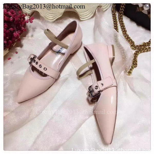 miu miu Leather Ballerina MM544 Apricot