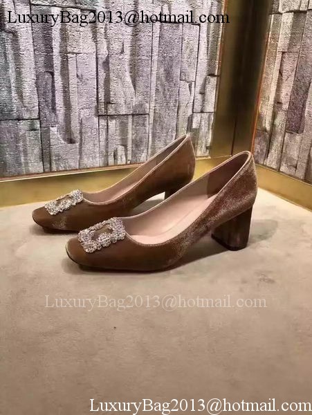 miu miu Suede Leather 60mm Pump MM547 Brown