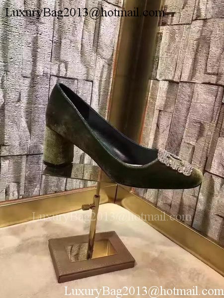 miu miu Suede Leather 60mm Pump MM547 Green