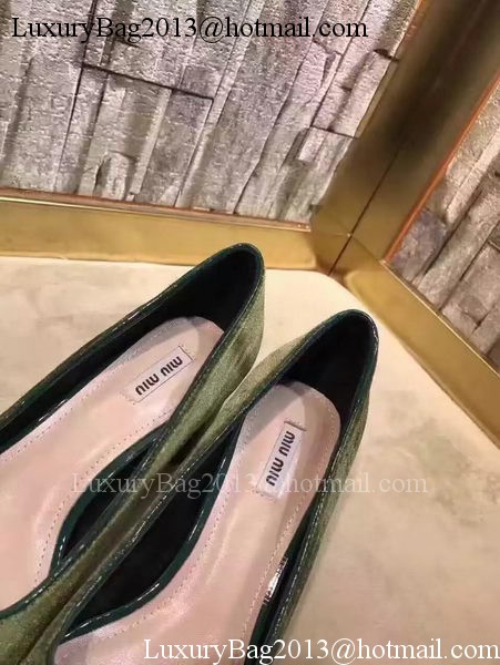 miu miu Suede Leather 60mm Pump MM547 Green