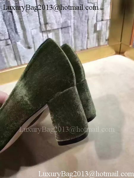 miu miu Suede Leather 60mm Pump MM547 Green