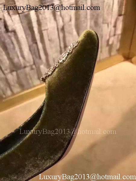 miu miu Suede Leather 60mm Pump MM547 Green