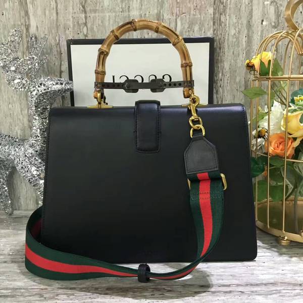 Gucci Now Bamboo Shopper Bag 421999A Black&Green&Red
