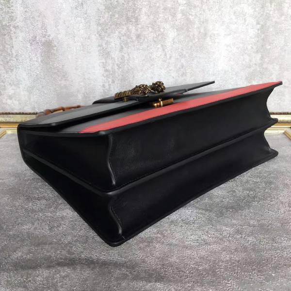 Gucci Now Bamboo Shopper Bag 421999A Black&Grey&Red