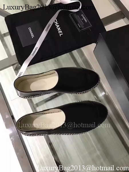 Chanel Casual Shoes Leather CH2080 Black