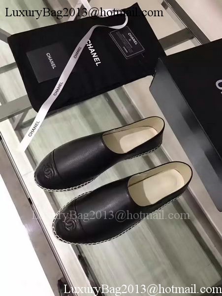 Chanel Casual Shoes Leather CH2080 Black