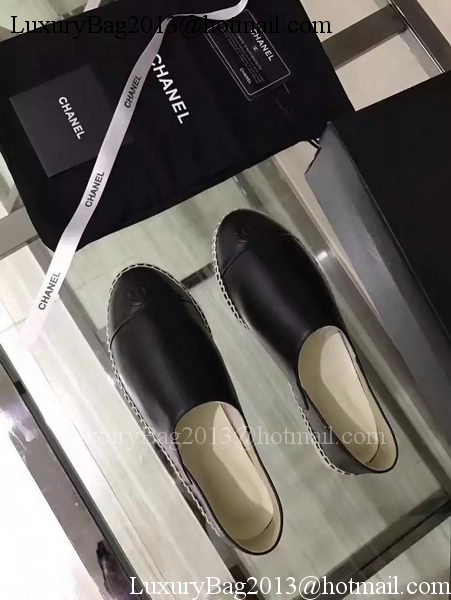 Chanel Casual Shoes Leather CH2080 Black