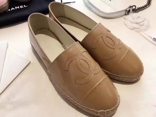 Chanel Casual Shoes Leather CH2089 Apricot