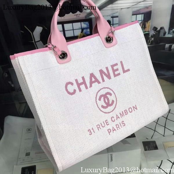 Chanel Large Canvas Tote Shopping Bag CHA1679 Pink
