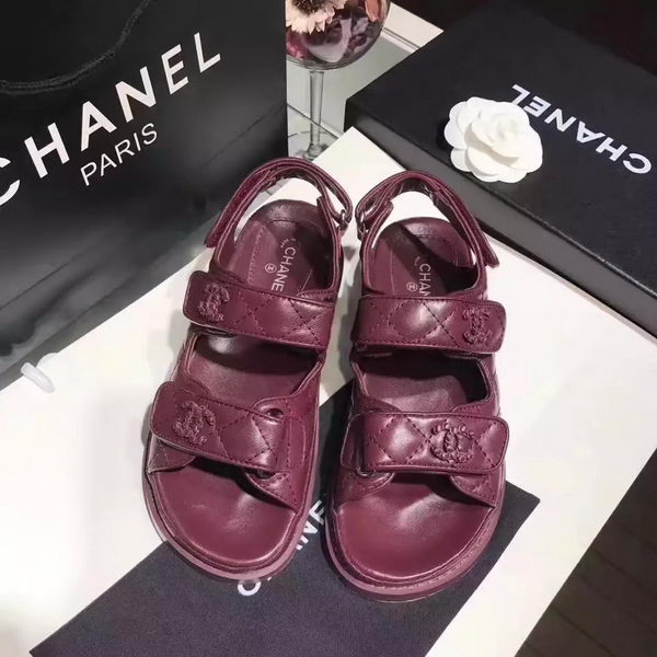Chanel Sandal Leather CH2090 Wine
