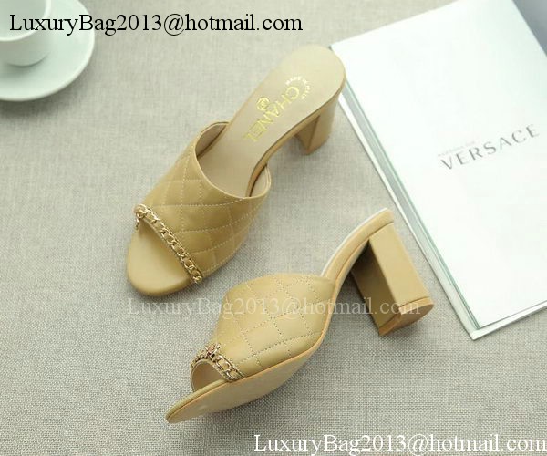 Chanel Sandal Leather CH2095 Apricot