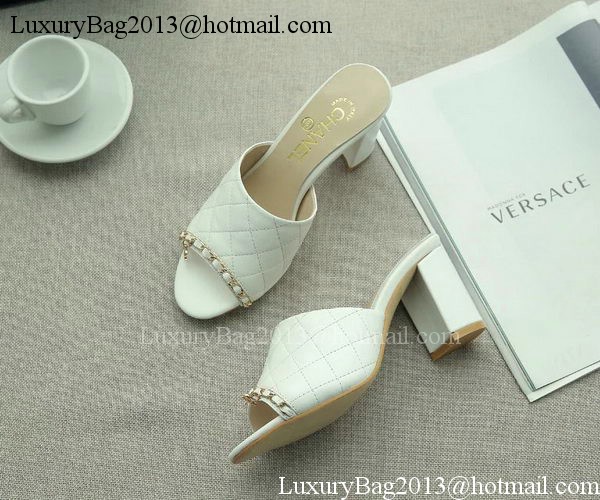 Chanel Sandal Leather CH2095 OffWhite