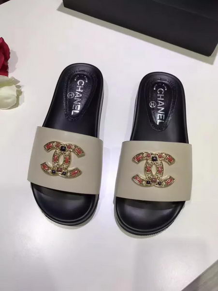 Chanel Slipper Leather CH2079 Apricot