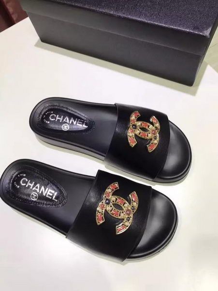 Chanel Slipper Leather CH2079 Black