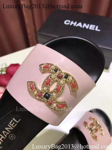 Chanel Slipper Leather CH2079 Pink