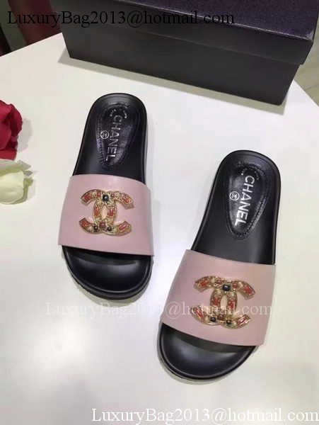 Chanel Slipper Leather CH2079 Pink