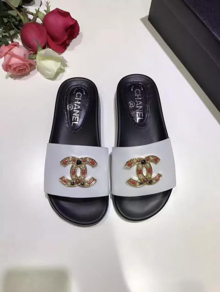 Chanel Slipper Leather CH2079 White