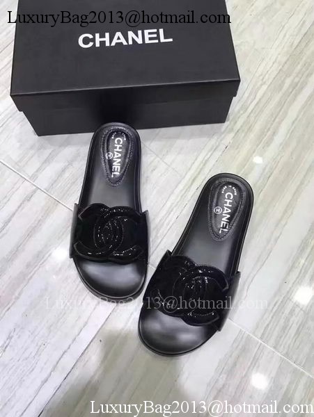 Chanel Slipper Leather CH2091 Black