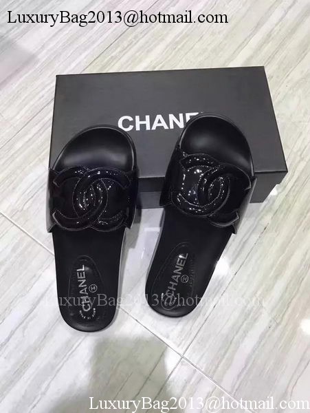 Chanel Slipper Leather CH2091 Black