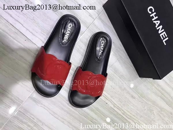 Chanel Slipper Leather CH2091 Red