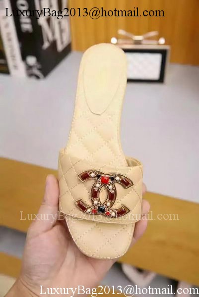 Chanel Slipper Leather CH2092 Apricot