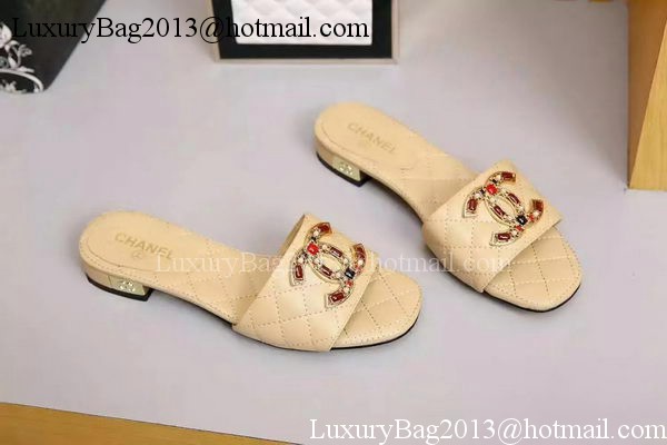 Chanel Slipper Leather CH2092 Apricot