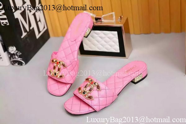 Chanel Slipper Leather CH2092 Pink
