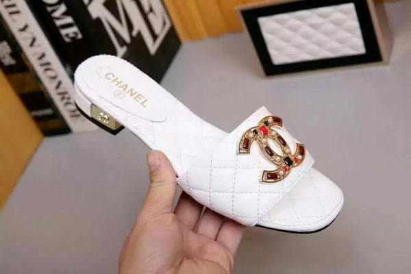 Chanel Slipper Leather CH2092 White