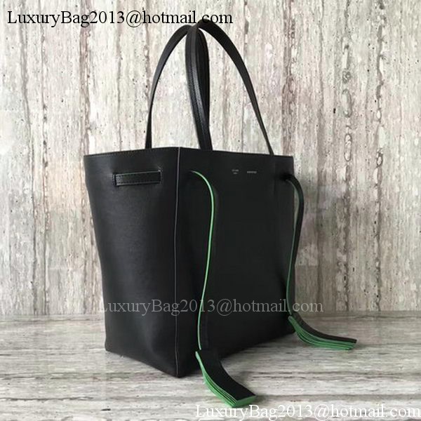 Celine Cabas Phantom Bags Calfskin Leather C2209 Black&Green