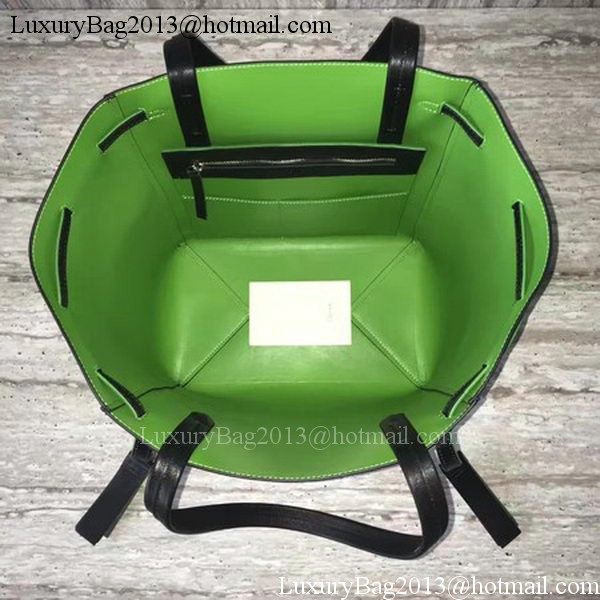 Celine Cabas Phantom Bags Calfskin Leather C2209 Black&Green