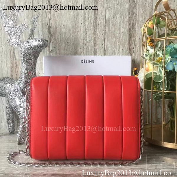 Celine Medium Quilted Shoulder Bag C12290 Red