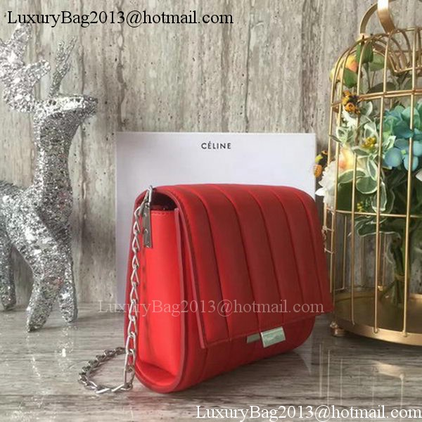 Celine Small Quilted Shoulder Bag C12291 Red