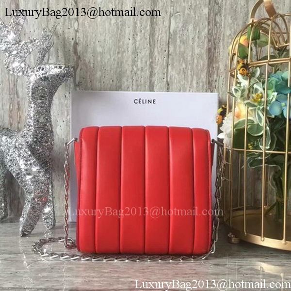 Celine Small Quilted Shoulder Bag C12291 Red