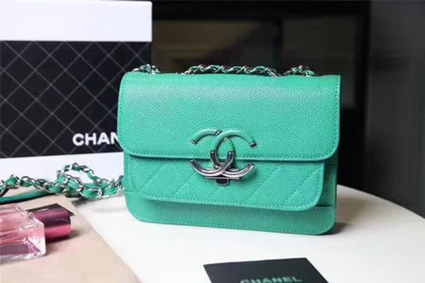 Chanel Flap Shoulder Bag Sheepskin Leather CHA606 Green