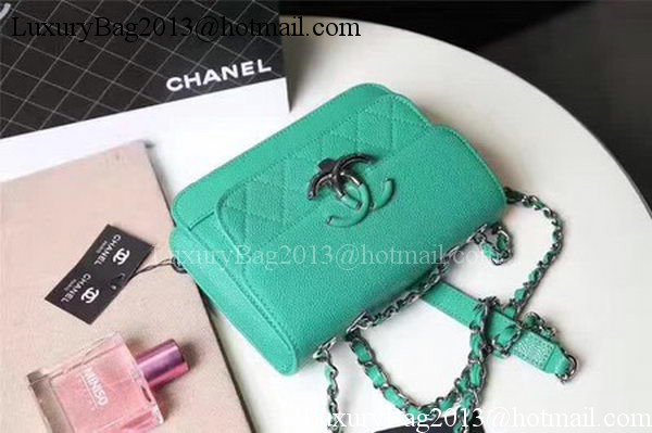 Chanel Flap Shoulder Bag Sheepskin Leather CHA606 Green