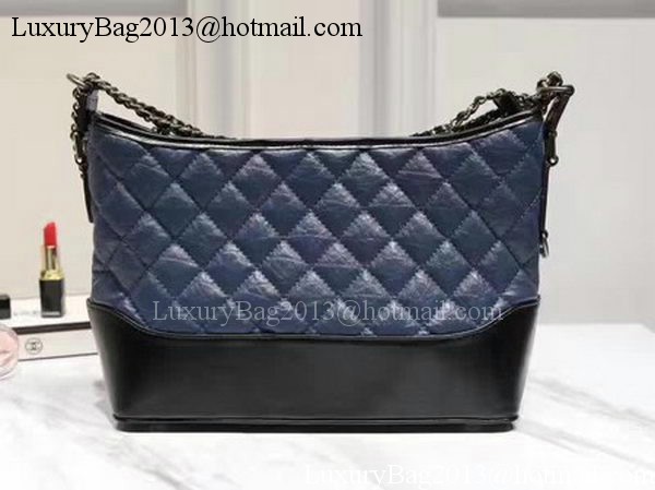 Chanel Medium Shoulder Bag Sheepskin Leather A93826 Blue