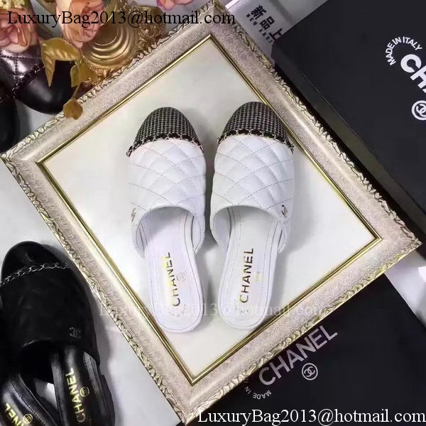 Chanel Sandal Leather CH2085 White