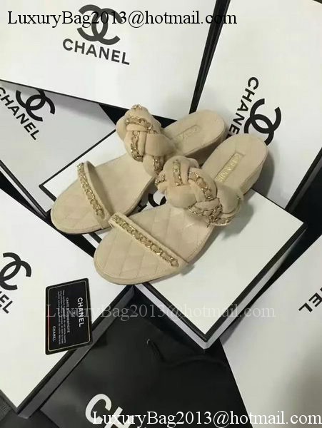 Chanel Sandal Leather CH2087 Apricot