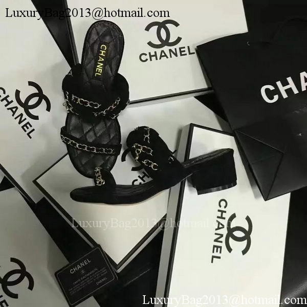 Chanel Sandal Leather CH2087 Black