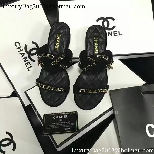 Chanel Sandal Leather CH2087 Black