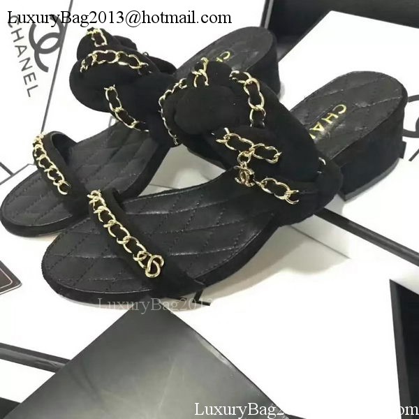 Chanel Sandal Leather CH2087 Black