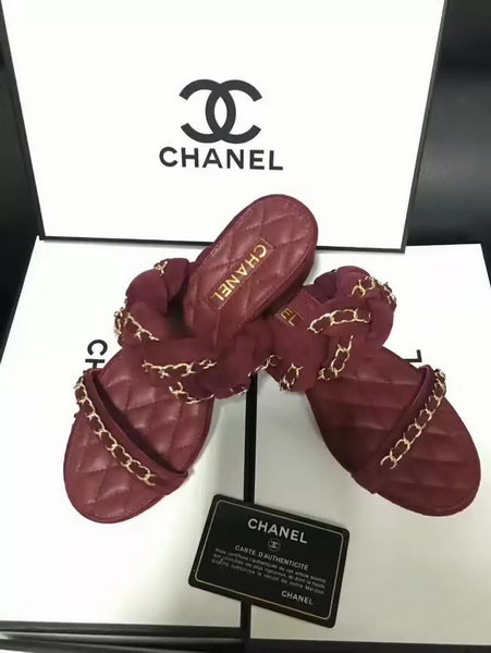 Chanel Sandal Leather CH2087 Wine
