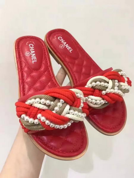 Chanel Slipper Leather CH2086 Red