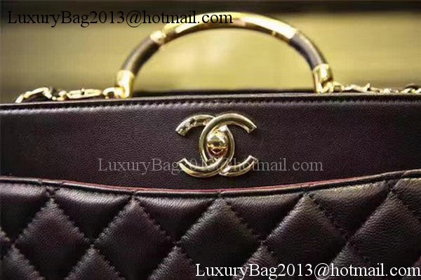 Chanel Tote Bag Sheepskin Leather A93753 Black