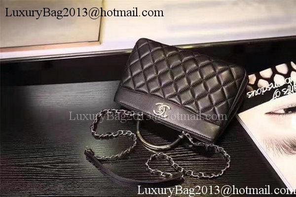 Chanel Tote Bag Sheepskin Leather A93753 Black