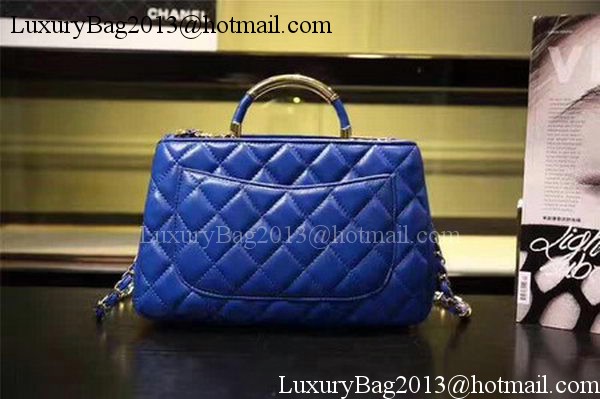 Chanel Tote Bag Sheepskin Leather A93753 Blue