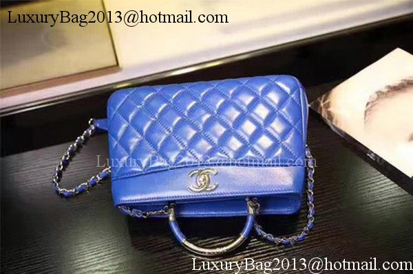 Chanel Tote Bag Sheepskin Leather A93753 Blue