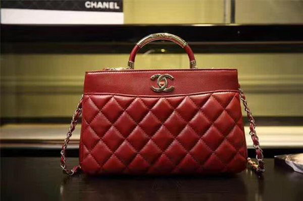 Chanel Tote Bag Sheepskin Leather A93753 Red