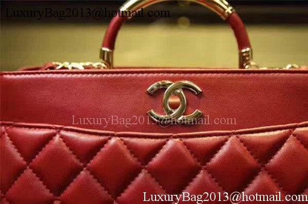 Chanel Tote Bag Sheepskin Leather A93753 Red